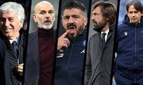 les 5 entraineurs des 5 équipes de serie A en course pour la LDC