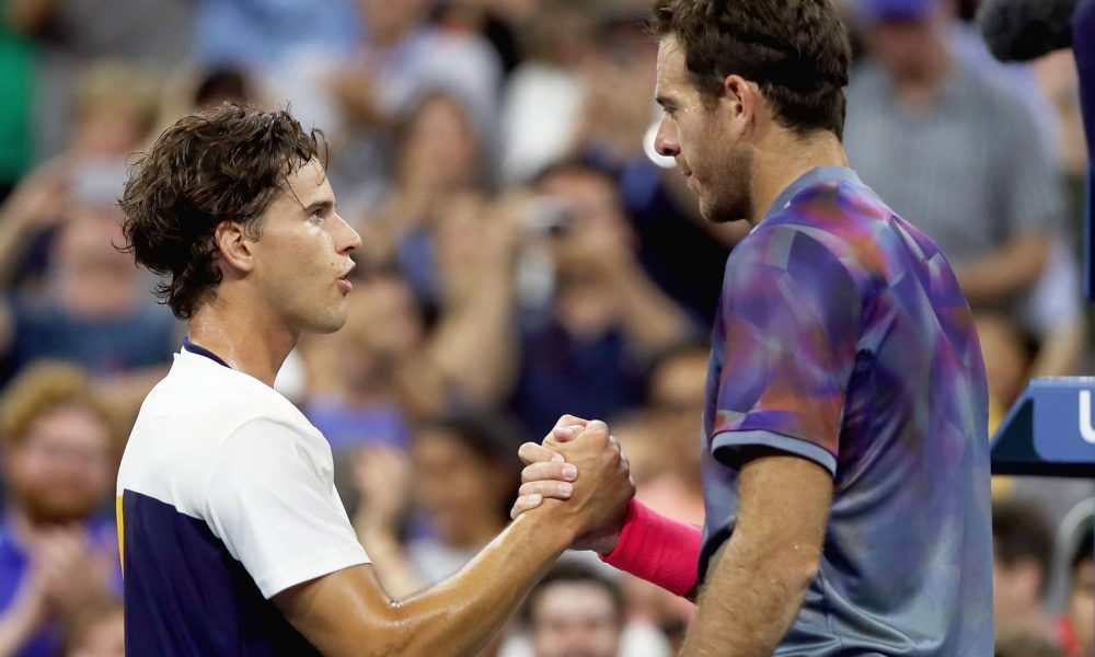 Dominic Thiem et Juan Martin Del Potro à l'US Open en 2017