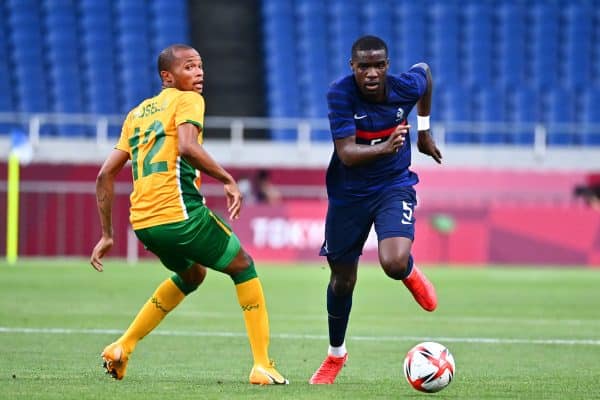 Nkounkou lors des Jeux Olympiques 2021 avec l'Equipe de France