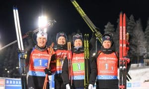 Sivert Guttorm Bakken (à droite) fait encore partie du groupe Elite de la Norvège en Biathlon, mais... (iconsport)