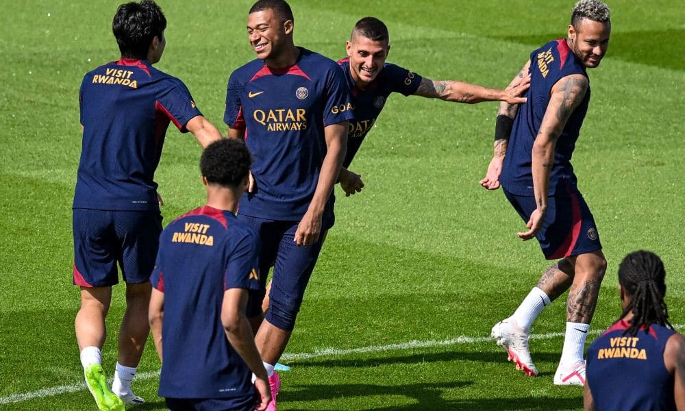 Kylian Mbappé, écarté du groupe professionnel du PSG depuis trois semaines, a été réintégré ce dimanche 13 août 2023 (iconsport)